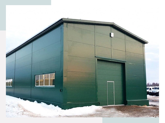 Двускатные ангары в Азнакаево