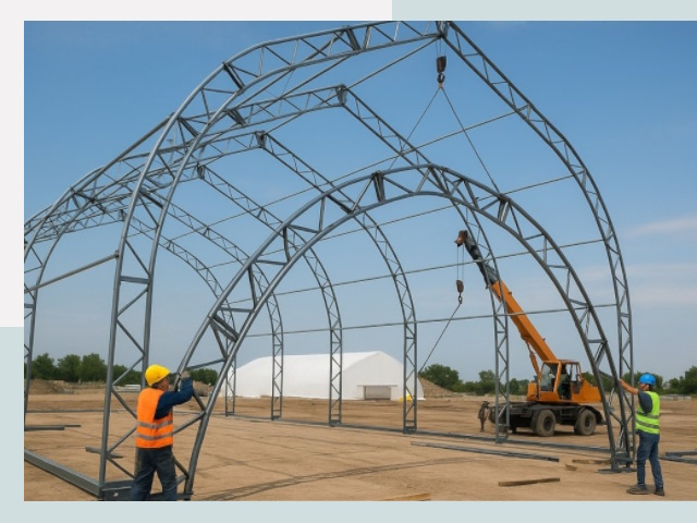 Монтаж ангаров в Азнакаево от 616 руб. - Надежно и быстро